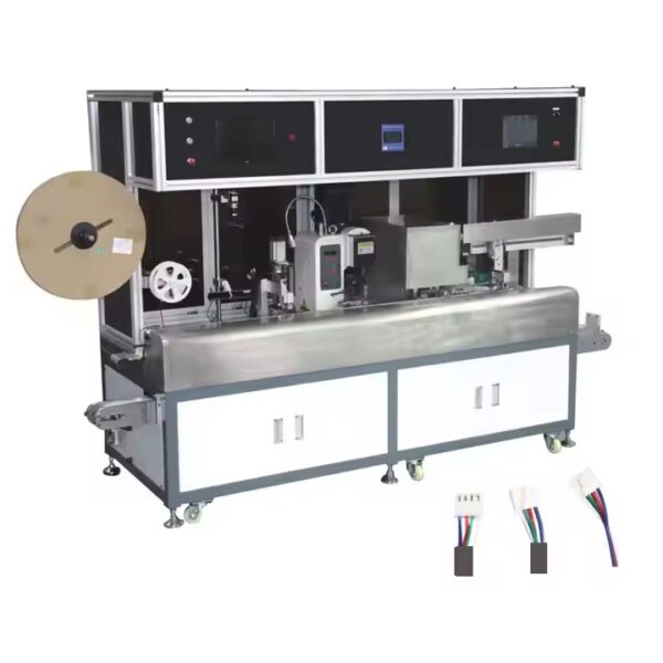 Other Customized Automatic Machine Automactic Stripping crimping housing inserting machine for sheathed cable Automatically strip skin, crimp terminal, insert housing, all in one machine - Image 2