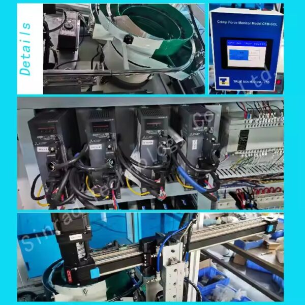 Other Customized Automatic Machine Automactic Stripping crimping housing inserting machine for sheathed cable Automatically strip skin, crimp terminal, insert housing, all in one machine - Image 6