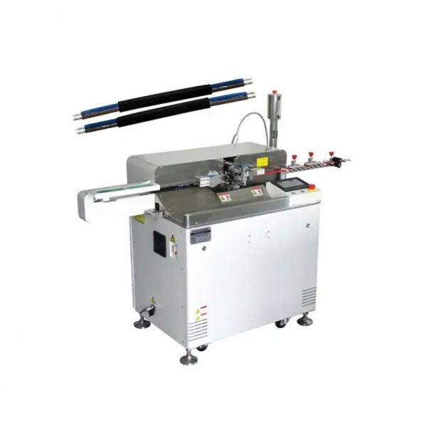 Full automatic dual end tinning machine Automatic cutting cable, stripping skin, tinning, all in one machine