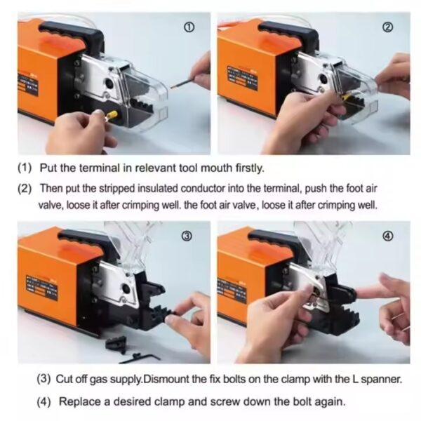 Pneumatic Cable Terminal Crimping Tool Machine Wire Terminal Crimping Machine - Image 2